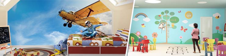 Wall murals for kids' rooms