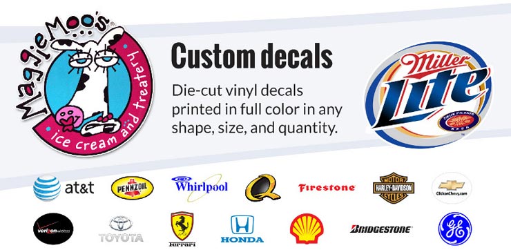 company logo decals for window advertising commentary fair use 